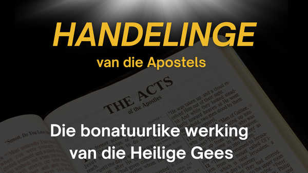 Die Bonatuurlike Werking van die Heilige Gees